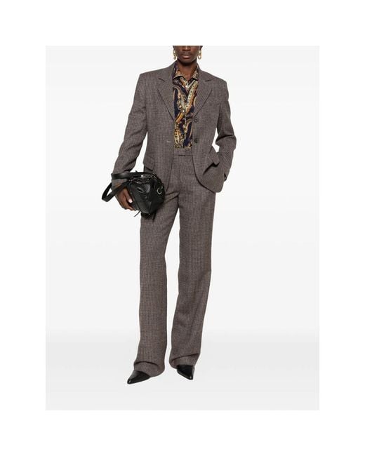 Etro Brown Paisley-Print Shirt