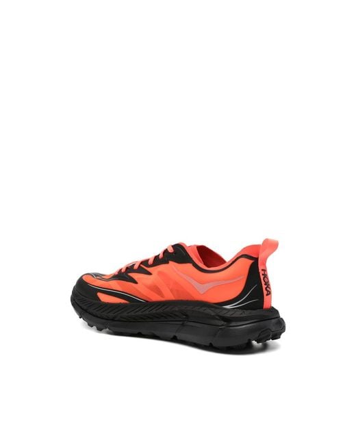 Hoka One One Red Panelled Mesh Low-Top Sneakers for men