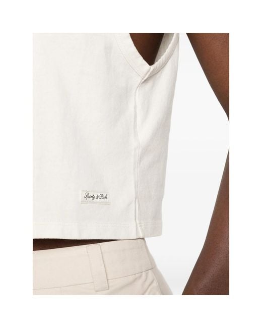 Sporty & Rich White Tank Top Jersey