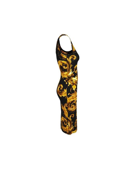 Versace Jeans Couture Metallic Watercolor Couture-Print Dress