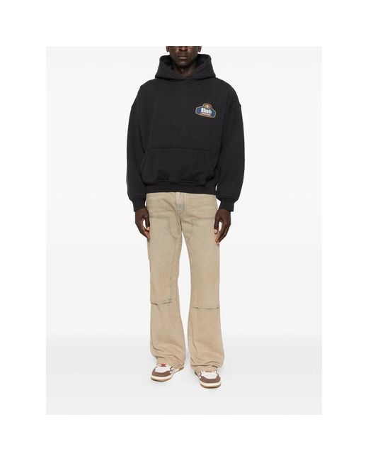 R H U D E © Black Logo-Print Hoodie for men