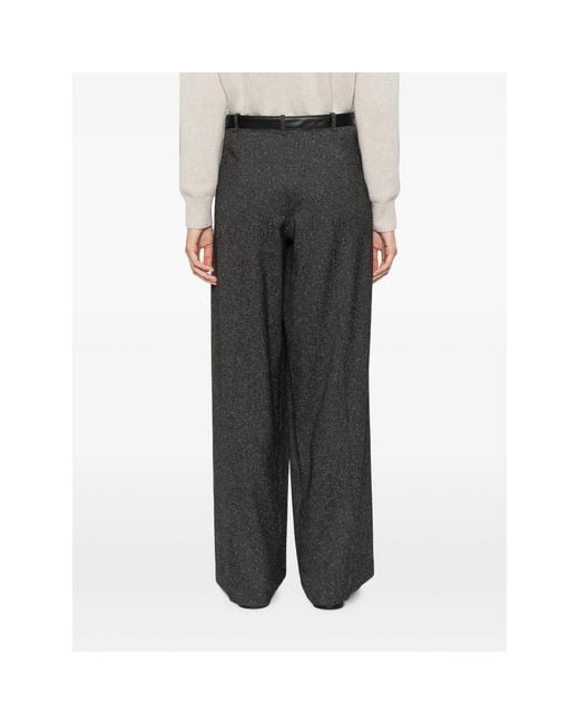 DARKPARK Gray Belted Tailored Trousers