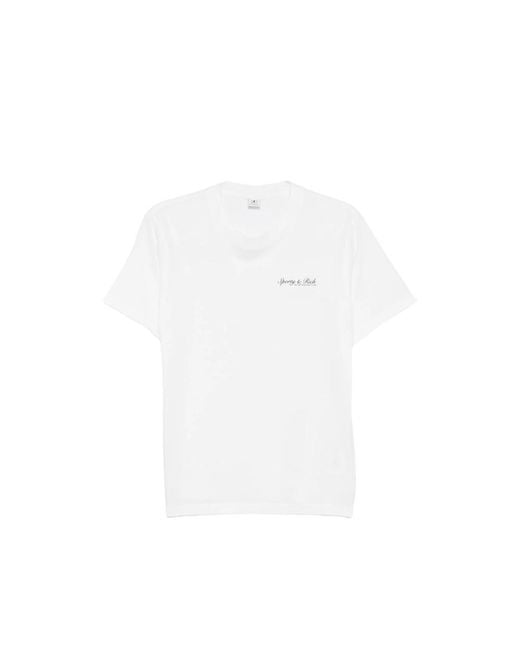 Sporty & Rich White Logo-Print Crew-Neck T-Shirt