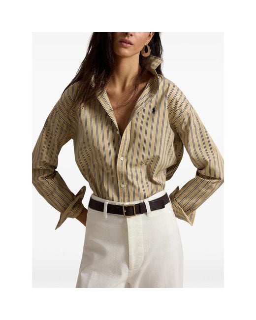 Ralph Lauren Natural Polo Pony Striped Shirt