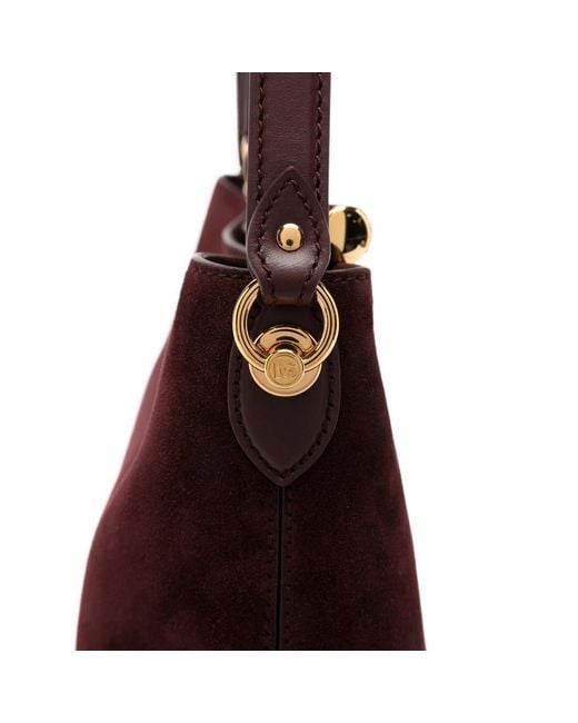 Dolce & Gabbana Red Vittoria Logo-Plaque Tote Bag