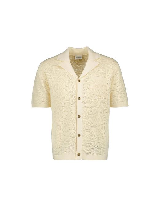 Drole de Monsieur Natural Openwork Collared Shirt for men