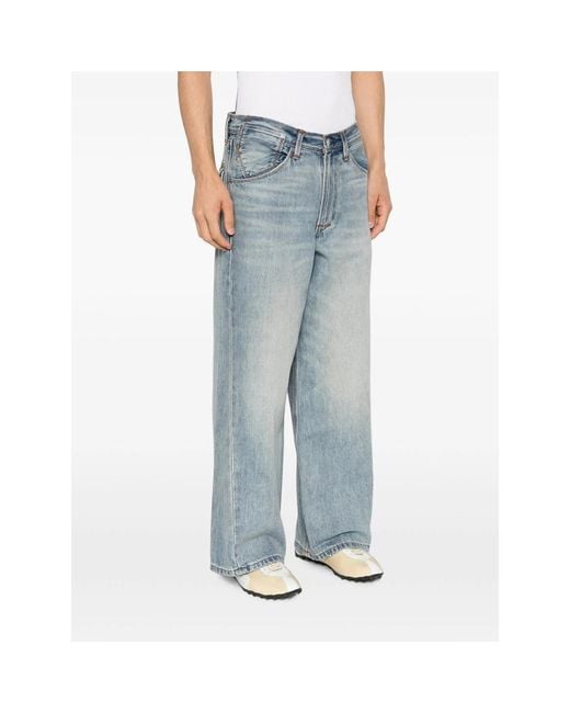 Levi's Blue Faded Wide-Leg Jeans for men