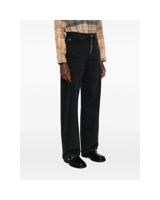 Alexander Wang Black Logo-Embellishment Buttoned Jeans