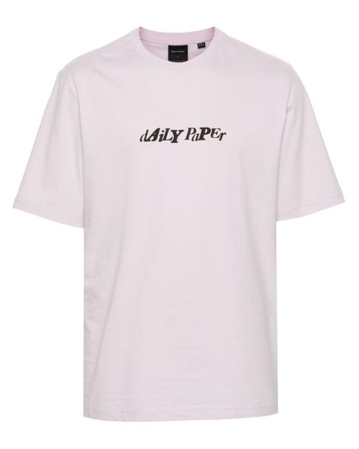 Daily Paper Pink Logo-Print Cotton T-Shirt