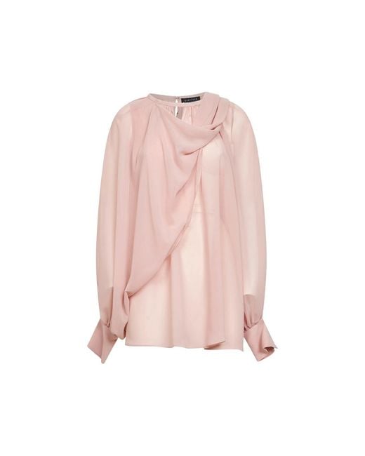 Gianluca Capannolo Pink Draped Blouse