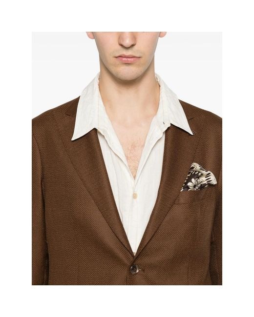 Tagliatore Brown Blazer Virgin Wool for men