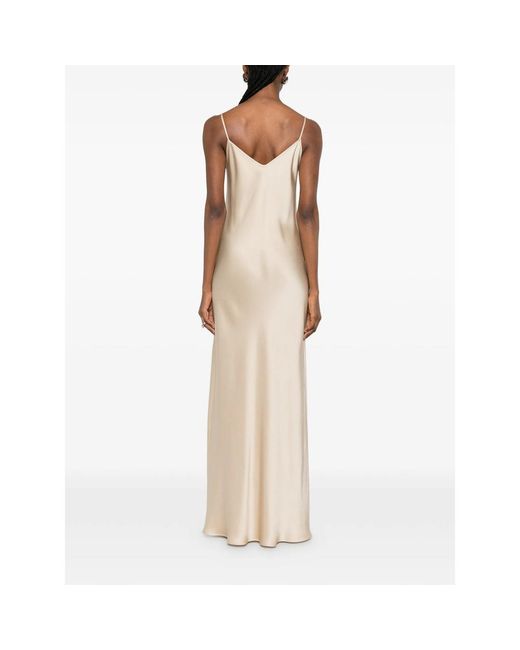 Antonelli White V-Neck Slip Maxi Dress