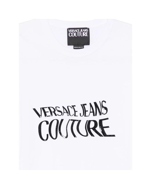 Versace Jeans Couture White Short-Sleeved T-Shirt for men