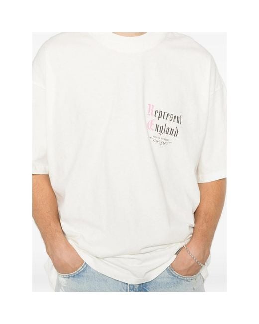 Represent White T-Shirt for men
