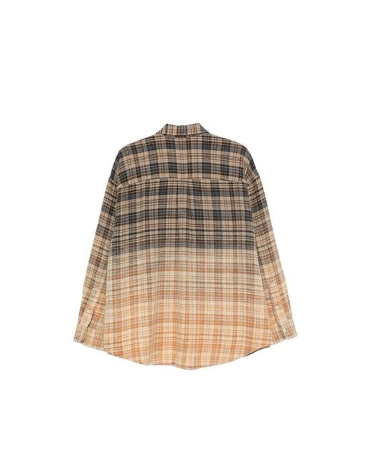R13 Natural Check-Pattern Shirt for men
