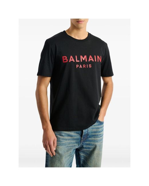 Balmain Black T-Shirt for men