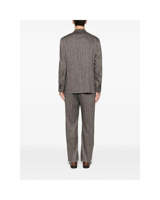Tagliatore Gray Suits Brown, Neutral for men