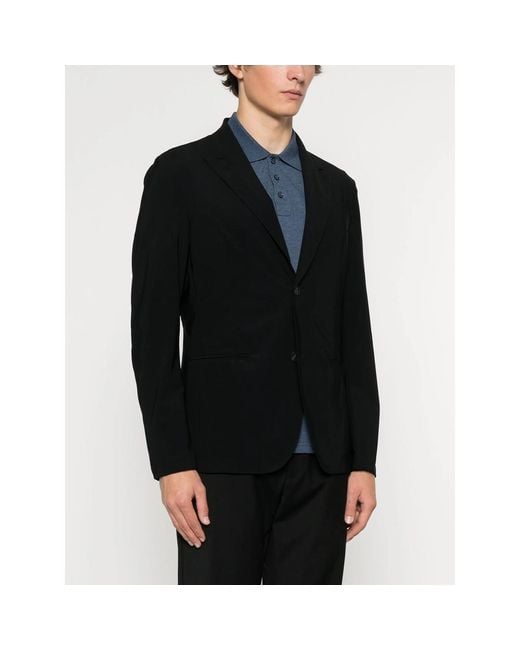 Eraldo Black Peak-Lapels Blazer for men