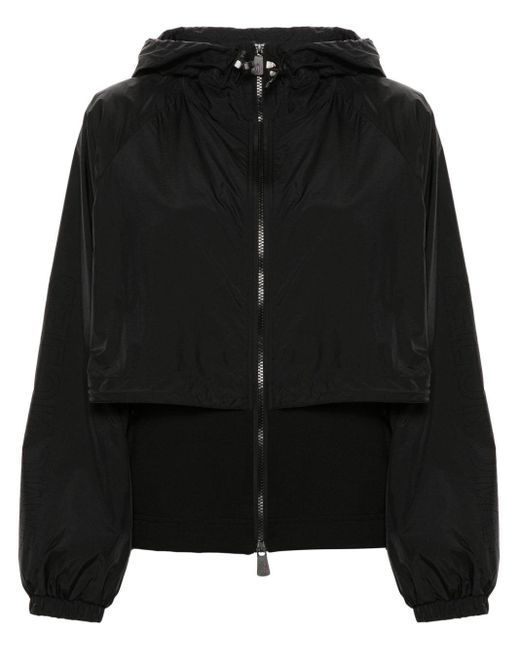 3 MONCLER GRENOBLE Black Layered Hooded Jacket