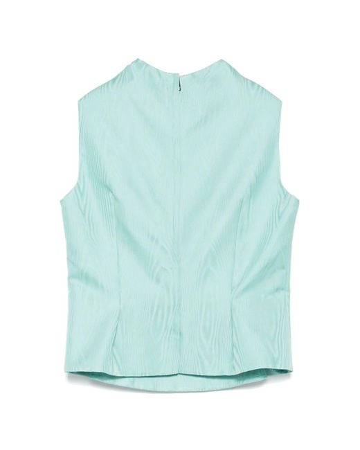 DE SANTIS Blue Patterned Top