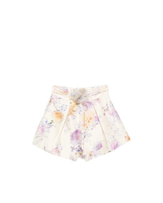 Zimmermann White Neutrals Shorts