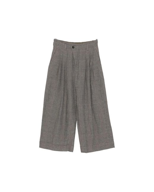 Ziggy Chen Gray Check-Pattern Trousers for men