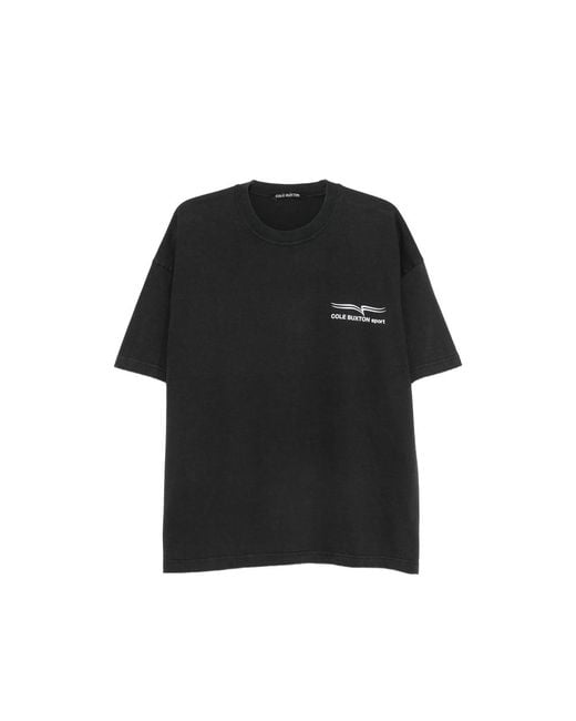 Cole Buxton Black Logo-Print Short-Sleeve T-Shirt for men