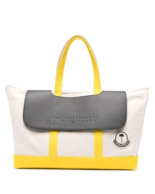 Moncler Genius Yellow X Palm Angels Canvas Tote Bag for men