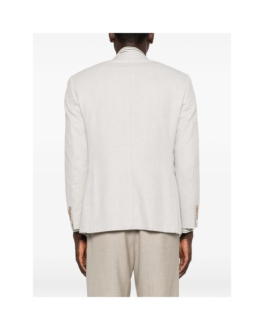 Canali White Jacket Cotton-Wool for men