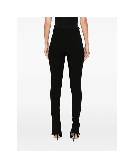 LA PISCINE Black Split-Hem Trousers