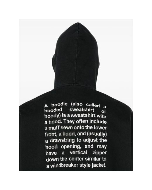 Vetements Black Logo-Print Zip-Up Hoodie for men