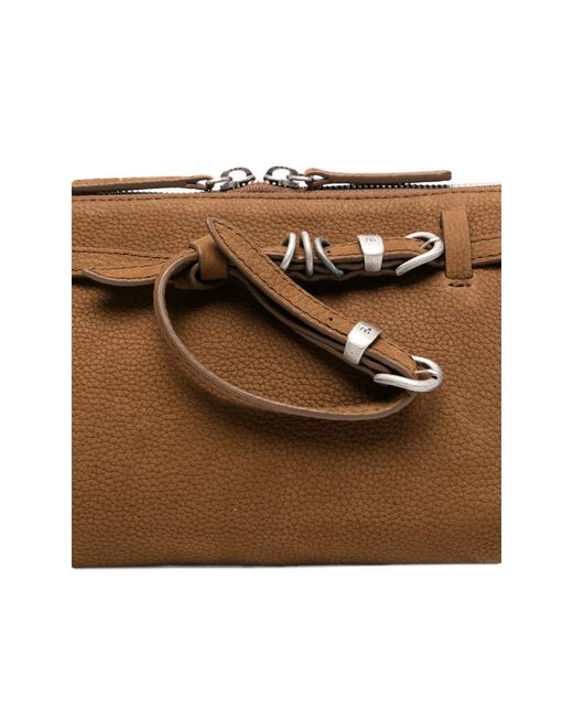 MARGE SHERWOOD Brown Buckle Shoulder Bag