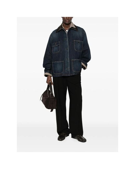 Prada Blue Button-Fastening Denim Jacket