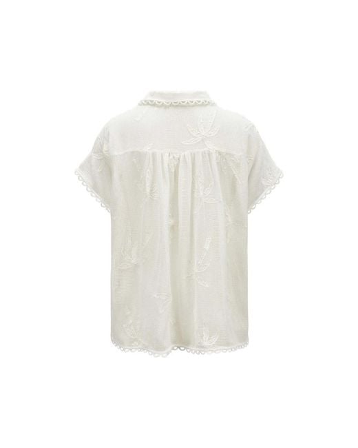Farm Rio White Short-Sleeve Shirt