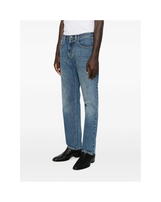 Umit Benan Blue Kevin Faded Straight-Leg Jeans for men