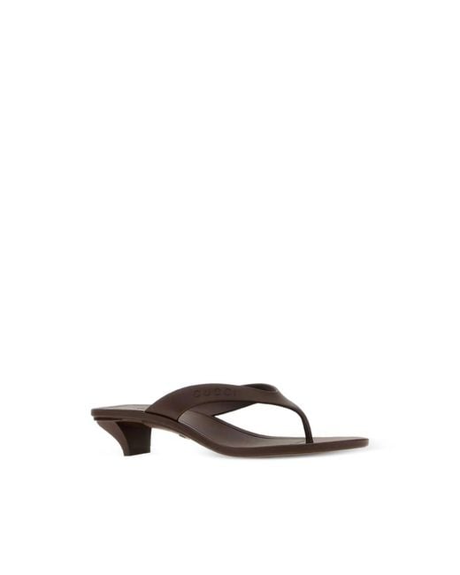 Gucci Brown Vittoria Thong Sandals