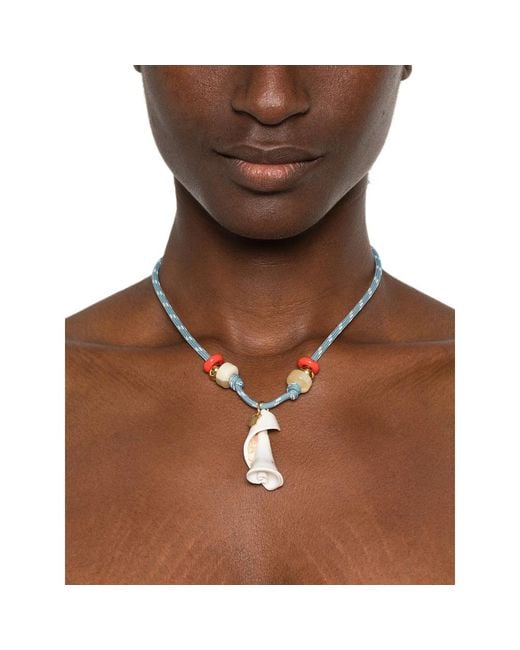 FLOWZE Metallic X Collanine Colorate Shell-Pendant Necklace