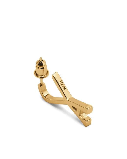 AMI Metallic Logo Earrings