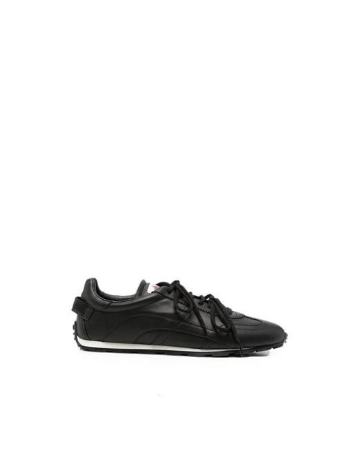 DSquared² Black Maple-Leaf Leather Sneakers for men