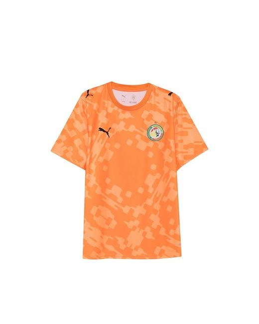 PUMA Orange X Salehe Bembury X Senegal Logo-Patch T-Shirt for men