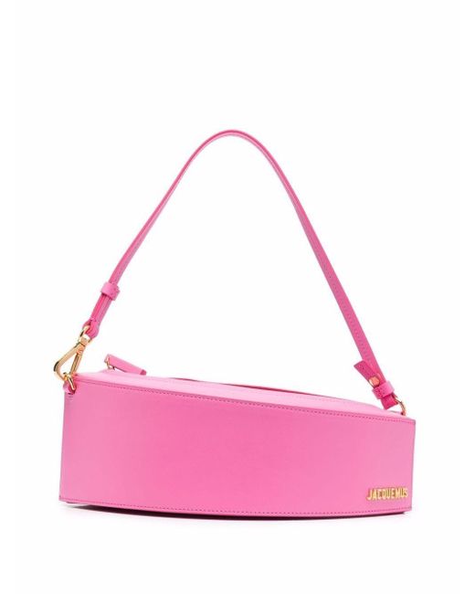 Jacquemus Le Bomba Logoplaque Leather Shoulder Bag in Pink Lyst