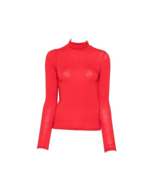 Tela Red Matilde Roll-Neck Long-Sleeve Top