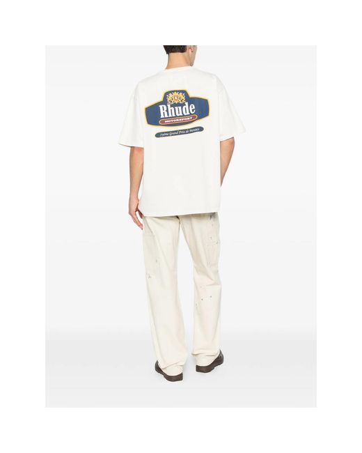 Rhude White Neutrals T-Shirts & Vests for men