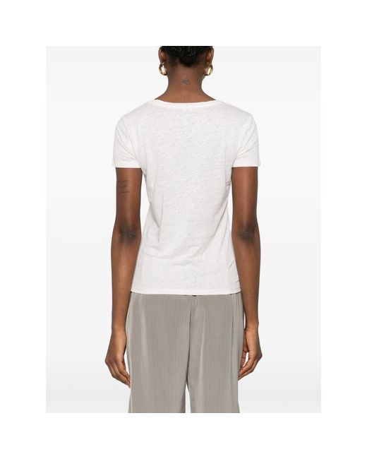 Majestic Filatures White Crew-Neck Short-Sleeve T-Shirt