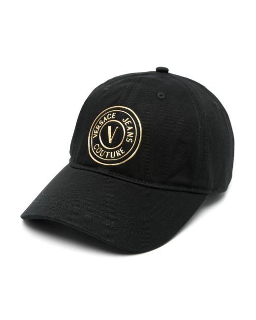 Versace Black V-emblem Cotton Cap