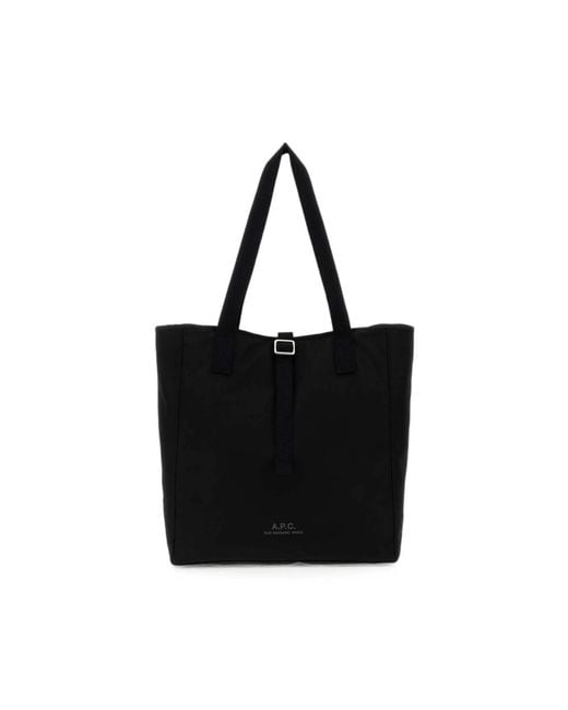 A.P.C. Black A. P.C. Logo-Detail Shoulder Bag for men