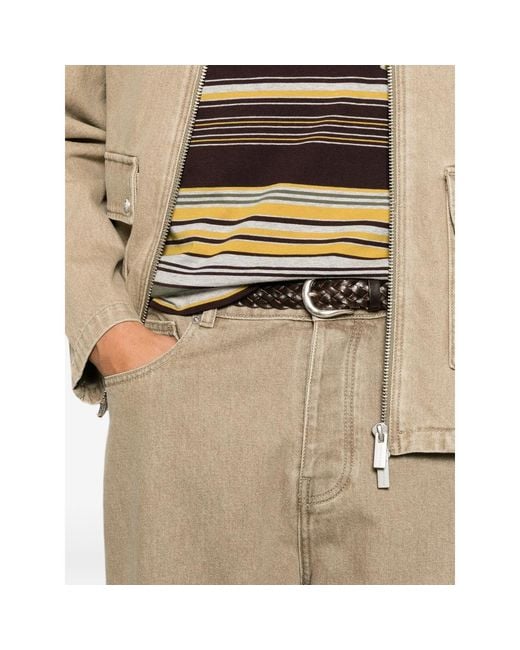 Drole de Monsieur Natural Logo-Patch Belt-Loop Jeans for men