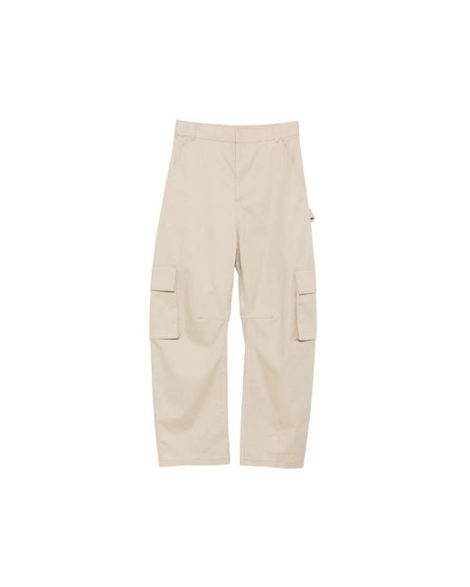 Balenciaga Natural Relaxed Cargo Trousers