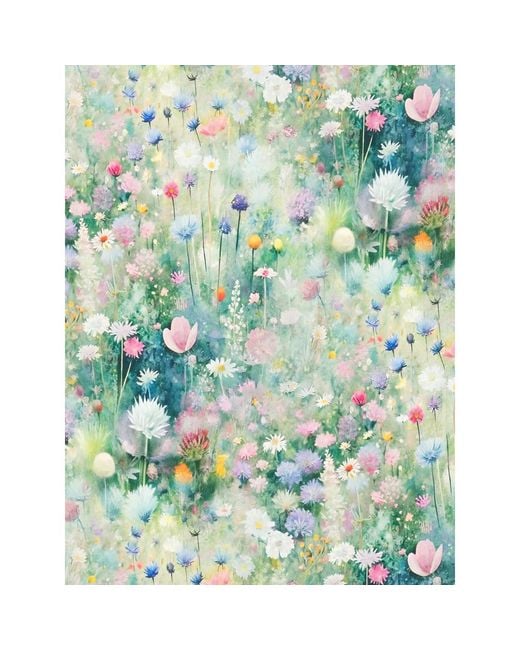 D'Aniello Blue Floral Print Scarf