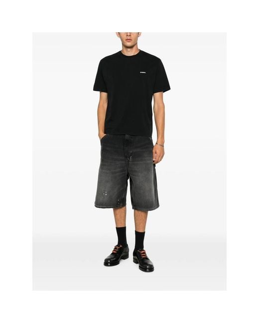 Vetements Black Logo-Print Short-Sleeve T-Shirt for men
